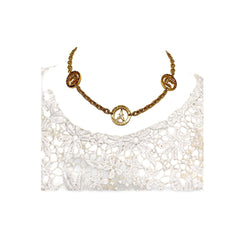 Vintage CELINE golden Eiffel tower, Triomphe charm necklace with crystal. Perfect jewelry. Made in ITALY. 060123ac14