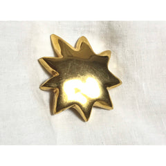 Vintage Christian Lacroix golden start shape brooch, hat pin, jacket pin. Perfect jewelry. 060516re3
