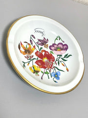 1970’s vintage Richard Ginori for Gucci ceramic plate, porcelain ashtray. Rarest masterpieces from Ginori and Gucci collaboration. Di Doccia. 070228m1