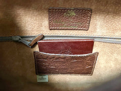 80s Vintage Mulberry croc embossed leather Kelly bag. Rare masterpiece you must get. 061003re1