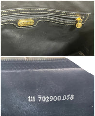 Vintage FENDI classic pecan stripe pattern large shopper tote bag with black leather handles. Daily use purse for Unisex. 070408re2