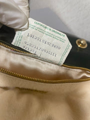 Vintage Bottega Veneta dark green intrecciato woven leather handbag. Rare masterpiece. 070324ac