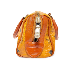 Vintage MCM classic brown monogram mini speedy bag. Must have purse, designed by Michael Cromer. 070108re1