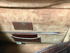 80s Vintage Mulberry croc embossed leather Kelly bag. Rare masterpiece you must get. 061003re1