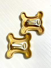 Vintage Celine golden earrings with extra large maillon triomphe logo. Gorgeous Celine jewelry. 070327y1