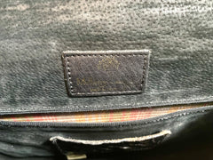 Vintage Mulberry darkbrown croc embossed leather Kelly bag with shoulder strap. Roger Saul era. Rare masterpiece. 070220yf