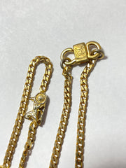 Vintage Celine golden chain necklace with carriage charms. Classic jewelry. 070107ac7