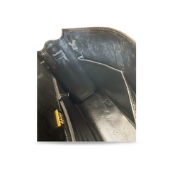 80's vintage BALLY black boxcalf leather kelly bag. Classic masterpiece handbag. 051203m1