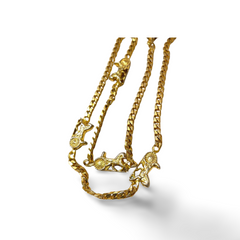 Vintage Celine golden chain necklace with carriage charms. Classic jewelry. 070107ac7