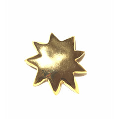 Vintage Christian Lacroix golden start shape brooch, hat pin, jacket pin. Perfect jewelry. 060516re3