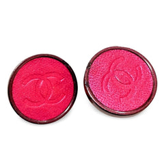 Vintage CHANEL pink and purple frame earrings with CC mark. Mod and chic jewelry. 060123ac1