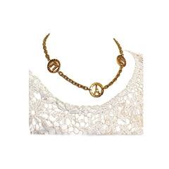 Vintage CELINE golden Eiffel tower, Triomphe charm necklace with crystal. Perfect jewelry. Made in ITALY. 060123ac14