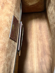 80s Vintage Mulberry croc embossed leather Kelly bag. Rare masterpiece you must get. 061003re1