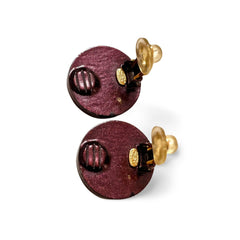 Vintage CHANEL pink and purple frame earrings with CC mark. Mod and chic jewelry. 060123ac1