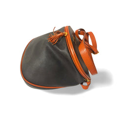 Vintage Bottega Veneta fisherman style black and brown shoulder bag with fringe at front. Popular design bag from the old era. 060723ac2