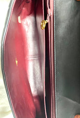Vintage CHANEL black lambskin 2.55 classic jumbo, large chain, large shoulder bag with golden CC. Vertical stitch. 051128ac4