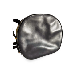 Vintage Cartier navy oval shape shoulder bag with blue stone and golden frame flap. Classic purse from Sapphire line. 050919ac1