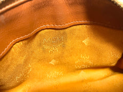 Vintage MCM classic brown monogram mini speedy bag. Must have purse, designed by Michael Cromer. 070108re1