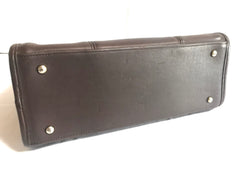 80's Vintage COACH dark brown leather handbag, purse. Made in USA Classic unisex purse. 060820r1
