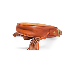 Vintage MCM brown monogram round Suzy Wong shoulder bag with brown leather trimmings. Designed by Michael Cromer. Unisex. 070304ac1