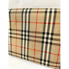 Vintage Burberry classic beige nova check fabric mini clutch wallet purse leather trimmings. Unisex purse. 051206ya1