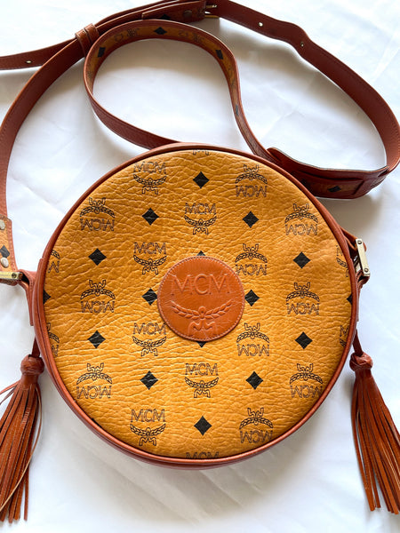 Vintage MCM brown monogram round Suzy Wong shoulder bag with brown lea –  eNdApPi ***where you can find your favorite designer  vintages..authentic, affordable, and lovable.