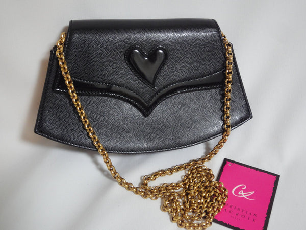 Party Clutch With Chain Handle - Black - Woman - Clutch Bags 