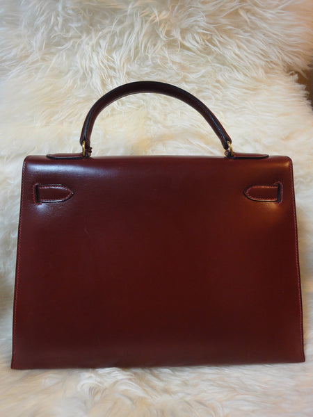 Hermès Vintage 1995 Kelly Bag - Rouge Vif Tadelakt Leather
