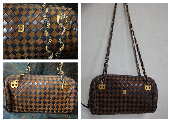 Vintage Bally quilted dark brown leather chain mix shoulder bag, tote –  eNdApPi ***where you can find your favorite designer  vintages..authentic, affordable, and lovable.