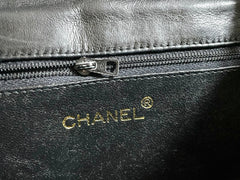 Vintage CHANEL black fringe camera bag with double flaps. Must have collar design flap shoulder bag. 0408151