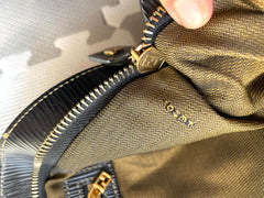 Vintage FENDI pecan stripe jacquard fabric handbag with black leather handles. Fendi classic bag. Must have purse. 050128ya1