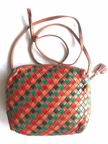 Vintage Bottega Veneta intrecciato woven green, red, and black leather –  eNdApPi ***where you can find your favorite designer  vintages..authentic, affordable, and lovable.