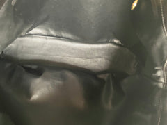 Vintage CHANEL black lambskin large tote bag with brown plastic chains and CC mark charm to the LAMPO zipper. 050206ac3