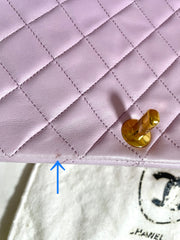 Vintage CHANEL milky pink 2.55 shoulder bag with golden CC closure. Rare color classic purse for daily use. Must have. 0408241