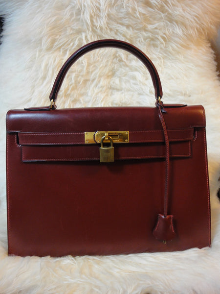 Hermès Kelly 35cm Bag Rouge H - Togo Leather GHW