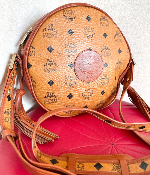 Vintage MCM brown monogram round Suzy Wong shoulder bag with brown lea –  eNdApPi ***where you can find your favorite designer  vintages..authentic, affordable, and lovable.