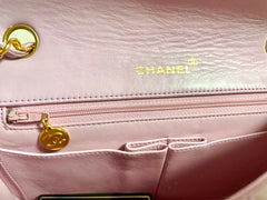 Vintage CHANEL milky pink 2.55 shoulder bag with golden CC closure. Rare color classic purse for daily use. Must have. 0408241