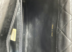 Vintage CHANEL black fringe camera bag with double flaps. Must have collar design flap shoulder bag. 0408151
