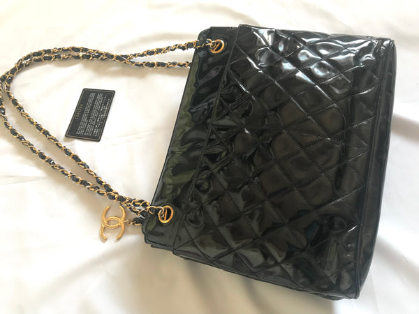 Vintage CHANEL black classic tote bag in nappa leather with gold tone –  eNdApPi ***where you can find your favorite designer  vintages..authentic, affordable, and lovable.