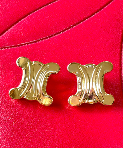 celine logo earrings