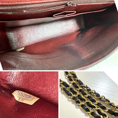 80's vintage Chanel black 2.55 shoulder bag with circle CC flap design. Rare piece from the era. 0410283