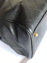 Vintage CHANEL black classic supermodel shoulder bag with golden CC. Jumbo, large shoulder purse from old era. Must have daily use Chanel.