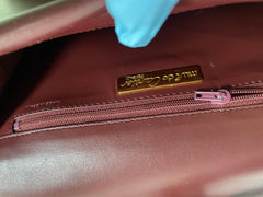 Vintage Cartier double flap envelope shoulder bag with gold-tone logo charm closure and frames. Classic purse from Must de Cartier. 0408172