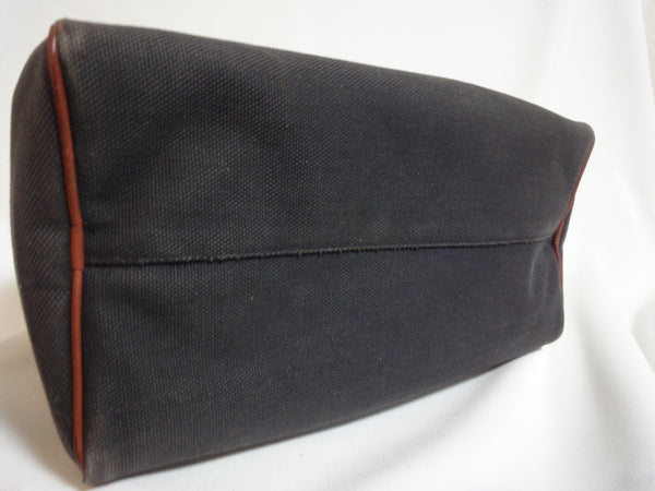 Vintage Yves Saint Laurent charcoal grey canvas and brown leather trav –  eNdApPi ***where you can find your favorite designer  vintages..authentic, affordable, and lovable.