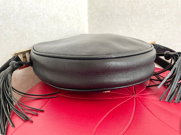 Vintage MCM suzy wong bag, brown grained leather round shoulder