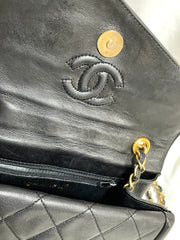 Vintage CHANEL black fringe camera bag with double flaps. Must have collar design flap shoulder bag. 0408151