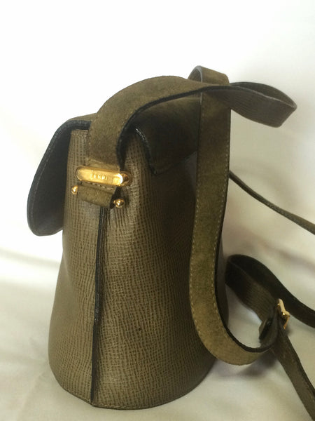 Vintage FENDI khaki green grained and pigskin suede leather combinatio –  eNdApPi ***where you can find your favorite designer  vintages..authentic, affordable, and lovable.