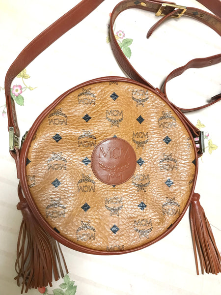 Vintage MCM brown monogram round Suzy Wong shoulder bag with brown lea –  eNdApPi ***where you can find your favorite designer  vintages..authentic, affordable, and lovable.