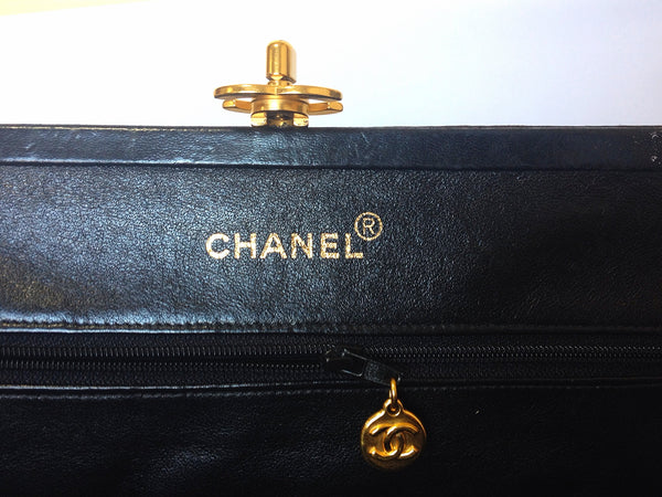 RARE Chanel Vintage Black Silk Chain Cage Evening Shoulder Bag – Dignity  Jewels Inc.