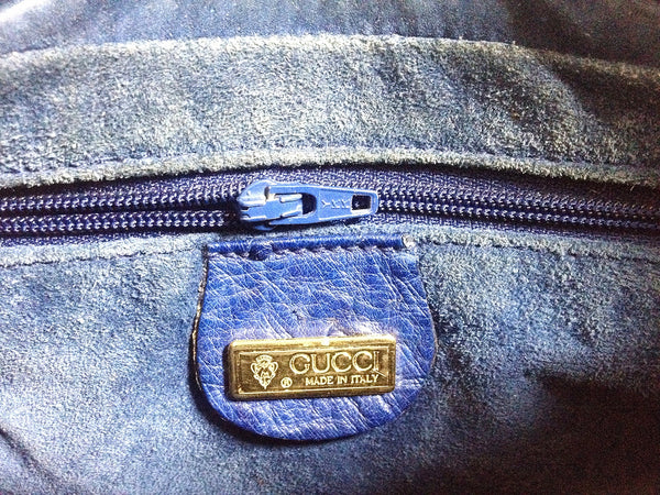 Vintage, Bags, Genuine Blue Jeans Ostrich Skin Bag